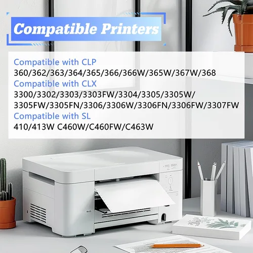 Miniatura 3 de Cartucho de tóner compatible CLT-406S de repuesto para Samsung CLT406S 406S para impresora Xpress C460W CLP-360 CLP-365 CLP-365W CLX-3300 CLX-3305FW