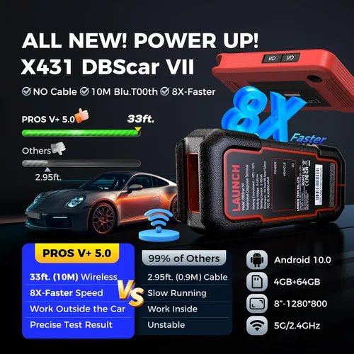 Miniatura 4 de Launch X431 V Lenovo tableta 8.0". Herramienta de diagnóstico de sistema completo con función de código clave