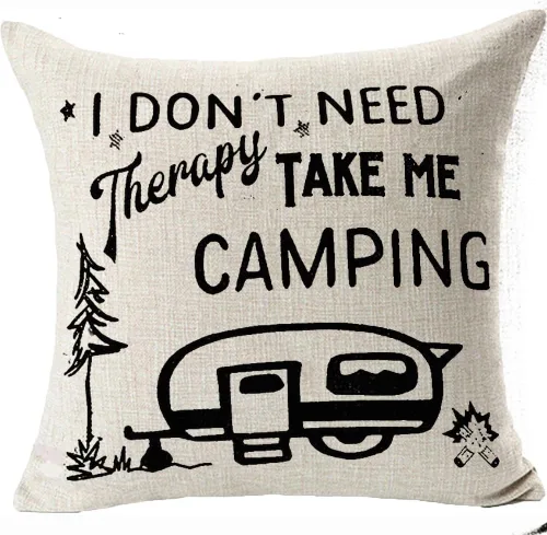 Miniatura 13 de Funda de almohadas de camping Lo siento por lo que dije mientras tratábamos de aparcar Camper Fundas de almohada de tiro de lino de dos lados Camper