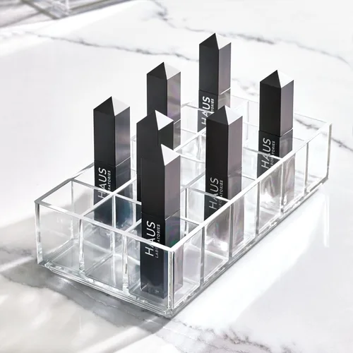 Miniatura 3 de iDesign The Sarah Tanno Collection - Organizador de lápiz labial de plástico, 8 x 4 x 2 pulgadas, transparente