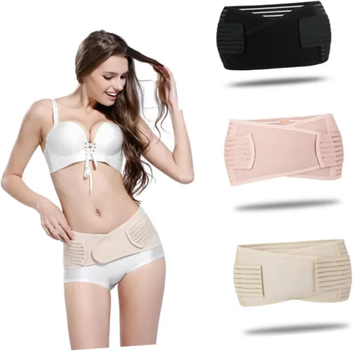 2Pcs Adjustable Pelvic Correction Belt for Postpartum Hip Shrink Support for Women Skin Color Beige Comfort and Stability for Moms