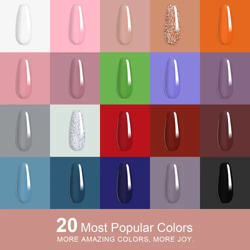 Miniatura 3 de VICOVI Kit de esmalte de uñas de gel con lámpara LED de luz UV, kit de iniciación de esmalte de gel en 20 colores, herramientas de manicura, kit