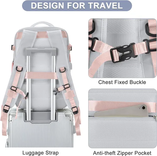 Miniatura 7 de Mochila casual Mochila de viaje, b-Gris, Moderno