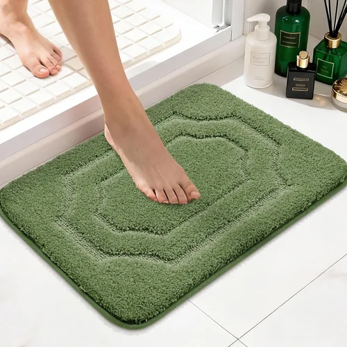 Miniatura 27 de BEQHAUSE Alfombra de Baño-Antideslizante-Tapete de Baño-Suave y Absorbente-Tapete de Ducha-Tapetes de Baño de Poliéster para Baño Lavables a Máquina