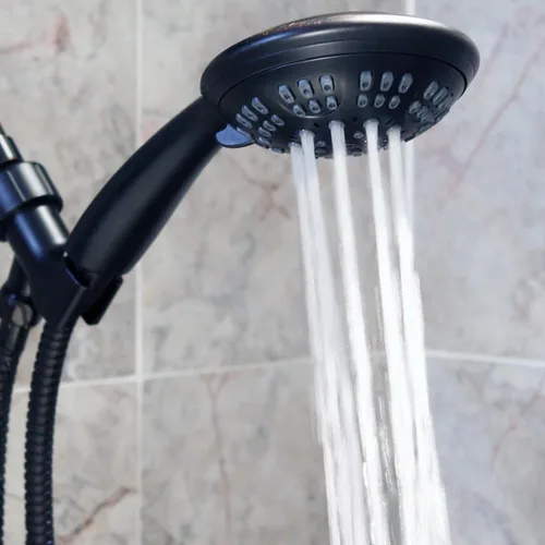 Miniatura 7 de Cabezal de ducha de mano de lujo de 6 funciones - Rociador de lluvia ajustable de alta presión con cabezal de ducha de lluvia de mano extraíble