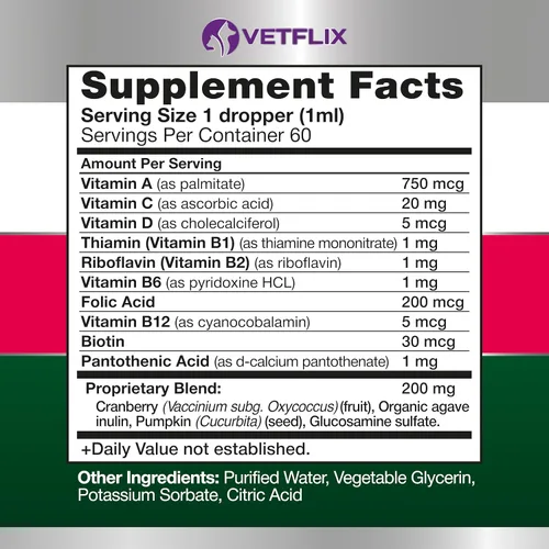 Miniatura 2 de Vitaminas para mascotas 10 en 1 para perros, gatos, cachorros y gatitos – Fabricado en Estados Unidos – Suplemento multivitamínico y glucosamina
