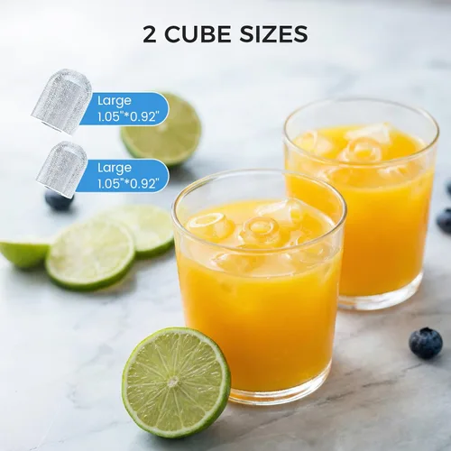 Miniatura 2 de COWSAR Máquina de hielo portátil con tanque de agua externo, 8 cubos en 6 minutos, 26 libras/24 horas, máquinas de hielo comerciales compactas