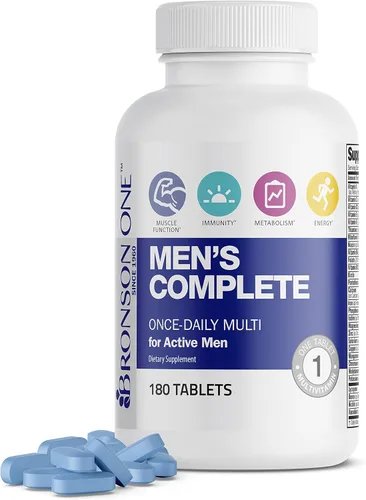 Bronson ONE Daily Multivitamínico Completo para Hombres Multimineral Una Vez al Día Multi para Hombres Activos, 180 Tabletas