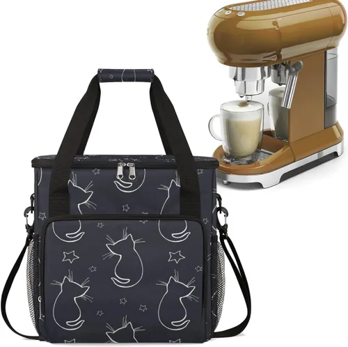 Miniatura 28 de Turquesa comienza tu día con la bolsa de transporte para cafetera, bolsa de almacenamiento de viaje para cafetera, bolsa de almacenamiento de viaje