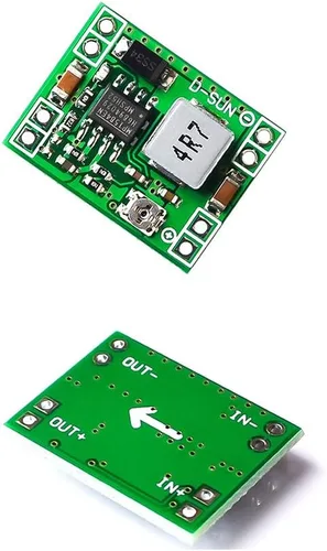 Miniatura 4 de Generic Mini MP1584EN DC-DC Convertidor Buck Módulo de Fuente de Alimentación Ajustable 24V a 12V 9V 5V 3.3V (Paquete de 5) - Verde - Conector Micro
