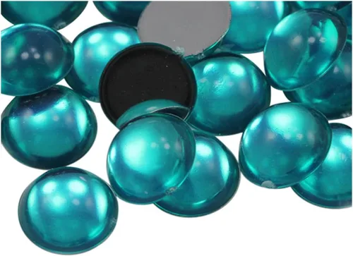 Miniatura 4 de Allstarco Cabujones redondos de acrílico con parte trasera plana de 0.276 in, 9/32 pulgadas, gemas de perlas de plástico para hacer joyas