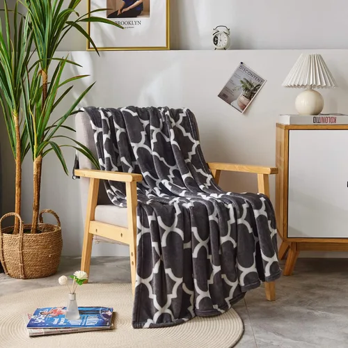Manta de felpa, manta de forro polar para sofá de 50 x 60 pulgadas, microfibra suave, calentita y ligera para todas las estaciones