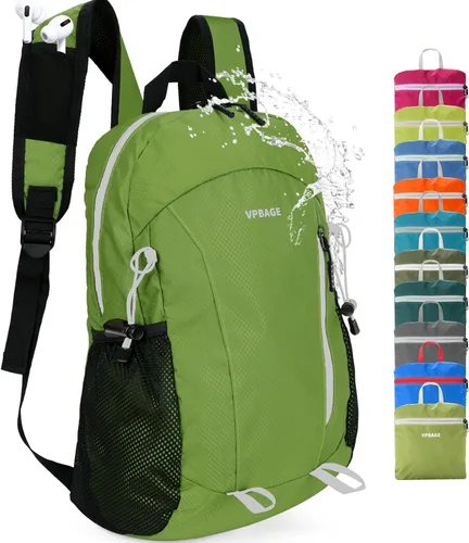 Miniatura 16 de VPBAGE Mochila de Senderismo Resistente al Agua de 15L, Mochila Pequeña de Viaje al Aire Libre, Mochila Ligera de Día con Bucles para Herramientas
