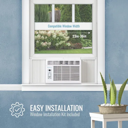 Miniatura 7 de Energy Star 6,000 BTU - Aire acondicionado para ventana con mando a distancia LCD Follow Me
