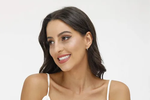 Miniatura 7 de 3 pares de aretes de aro pequeños de plata de ley con circonita cúbica Aretes de aro pequeños para cartílago para mujer