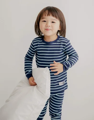 Miniatura 2 de VAENAIT BABY 12M-12Y Kids Boys Girls Unisex Toddler Colorful StripeSimple Holiday Sleepwear Pajama 2pcs Set