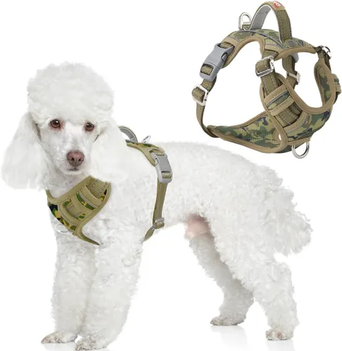 Miniatura 14 de BARKBAY Arnés para perro sin tirones con bolsillo para etiqueta de identificación, resistente, reflectante, fácil control para perros grandes