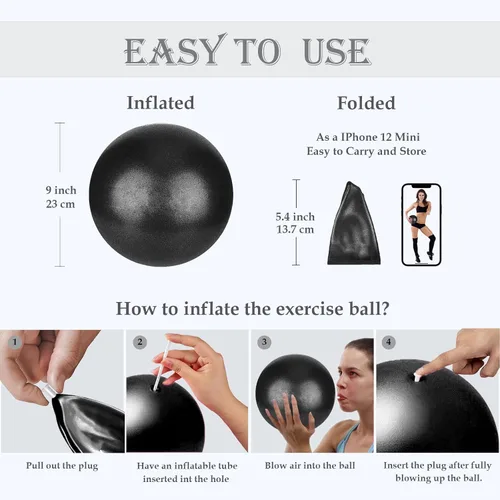 Miniatura 4 de PL-0003 Bola suave del ejercicio, silla de bola de yoga anti-estallido apoya 2200lbs PL-0003