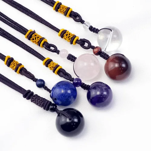 Miniatura 6 de Healing Crystals Necklace Lucky Blessing Protection Chakra Stone Pendant for Women Men Adjustable