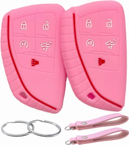 Miniatura 11 de REPROTECTING Funda de silicona para llavero compatible con Chevy Chevrolet Silverado 1500 GMC Sierra 1500 2026-2022, Silverado Sierra 2500HD 3500HD