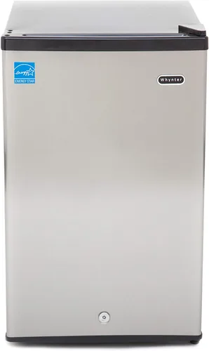 Miniatura 2 de Whynter CUF-210SS Mini, congelador vertical pequeño de 2.1 pies cúbicos con clasificación Energy Star con cerradura, acero inoxidable, negro
