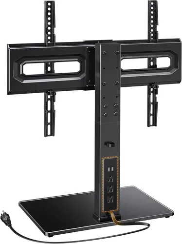 Miniatura 14 de Perlegear Base giratoria universal para televisores de 32 a 70 pulgadas, soporte de mesa ajustable en altura con inclinación, base de vidrio
