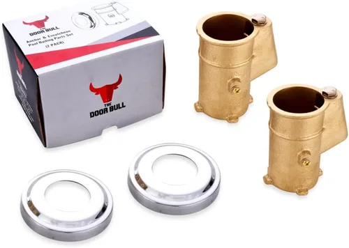 Miniatura 9 de Juego de anclaje y escudo de riel de piscina de latón – Paquete de 2 anclajes enterrados con profundidad de 4 pulgadas – Se adapta a tubos