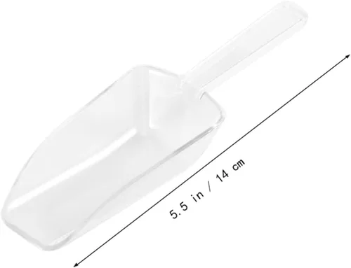 Miniatura 6 de Zerodeko Espátula cilíndrica para helado de 4 piezas, mini taza medidora de plástico para postre estilo aleatorio