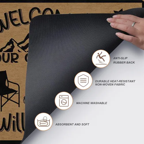 Miniatura 4 de Magimagine Alfombra personalizada para puerta de cámper, alfombra de puerta de RV de camping personalizada con texto, alfombra de cámper