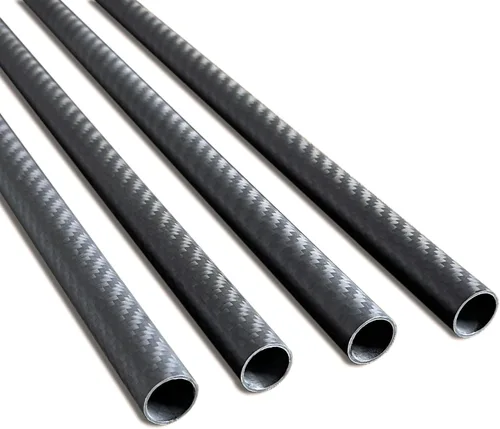 Miniatura 27 de 2 piezas Tubo de Fibra de Carbono 6 mm x 4 mm x 420 mm, 6 ~ 50 mm Disponible, 3 K rollo Envuelto Twill Mate Acabado.