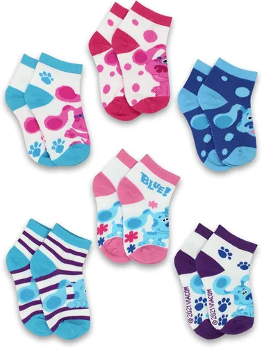 Miniatura 3 de Blue's Clues & You! Paquete de 6 calcetines de cuarto para bebé, Azul