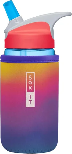 Miniatura 65 de Sok It BotlSok Funda para botella de agua con cubierta de neopreno aislante (Floral abstracto, se ajusta a CamelBak o Nalgene de 12 onzas)