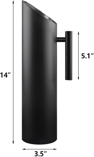 Miniatura 4 de Jarra de agua de acero inoxidable con protector de hielo, jarra de agua fría para jugo, cerveza, leche, té helado u otras bebidas (70 onzas)