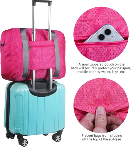 Miniatura 2 de F.FETIVIN Bolsa de viaje para artículos personales de 18 x 14 x 8 pulgadas para Spirit Airlines, bolsa de lona ligera impermeable para gimnasio
