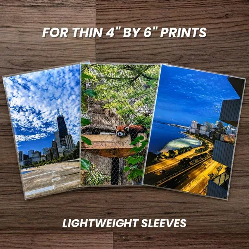 Miniatura 2 de (100 Count) Display Zone 4x6 Photograph Sleeves - Crystal Clear Penny Sleeves for Pictures, Prints and Postcards - Soft Plastic Photo Protector