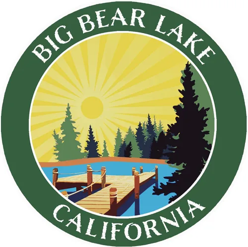 Lake Dock – Big Bear Lake – California 3.5 pulgadas ventana coche camión calcomanía vacaciones aventura tema novedad apliques Verde Oscuro