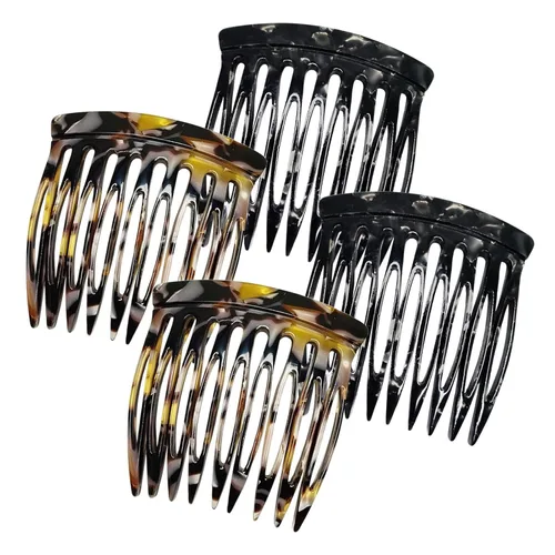 HYFEEL Peines laterales para el cabello – Pinzas para peinar el cabello pequeñas francesas para mujer, accesorios decorativos de estilo francés, 4