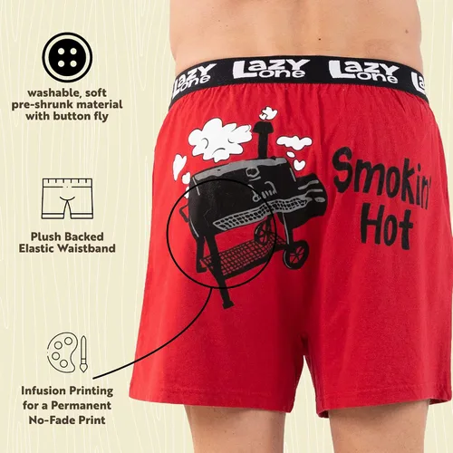 Miniatura 5 de Lazy One Divertidos boxers de animales, ropa interior humorística, novedosos pantalones cortos, regalos de broma para hombres