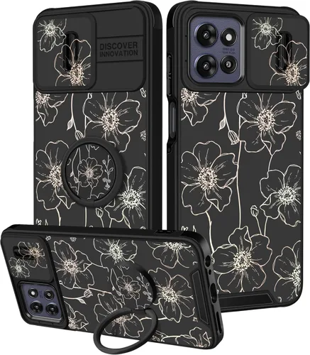 Miniatura 66 de Funermei Funda para Moto G Play 4G 2024 – Funda para teléfono para mujeres y niñas, diseño único de gato y libros, diseño único con funda