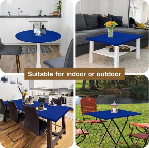Miniatura 7 de Mantel de mesa rectangular de 4 pies con ajuste elástico, mantel de elastano elástico de 4 pies para mesa, mantel elástico de spandex para cocina