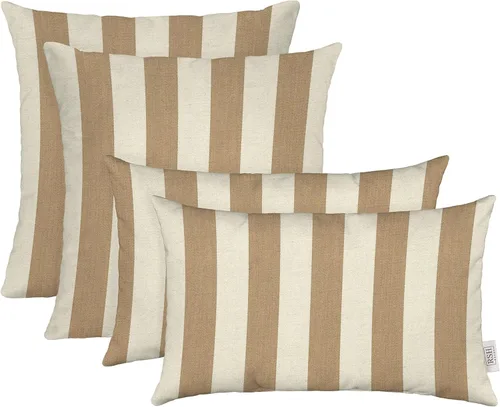 Miniatura 13 de RSH DECOR: Sunbrella Lumbar & Square Pillows Set of 4 20" x 12" & 17" x 17" Water & Fade-Resistant Fabric Outdoor Throw Pillows for Patio