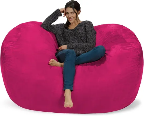 Miniatura 15 de Cozy Sack - Sillón de puff: Gran bolsa para muebles de espuma viscoelástica de 6 ft y tumbona grande – sofá grande con funda de microfibra suave