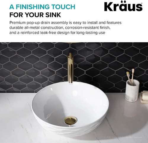 Miniatura 3 de Kraus Drenaje extraíble en oro cepillado, PU-10BG