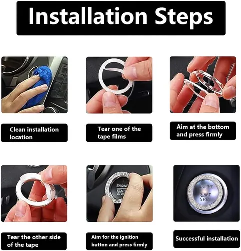 Miniatura 7 de Ziciner 4 unidades de portavasos para automóvil con brillo, portavasos de goma suave con cristales, tapete antideslizante para tazas con strass