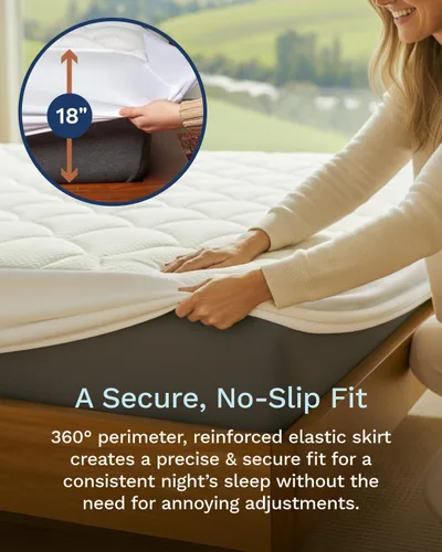 Miniatura 5 de ViscoSoft - Cubrecolchón de fibra de primera calidad, tipo nube - Parte superior de almohada acolchada perfecta para todas las posiciones