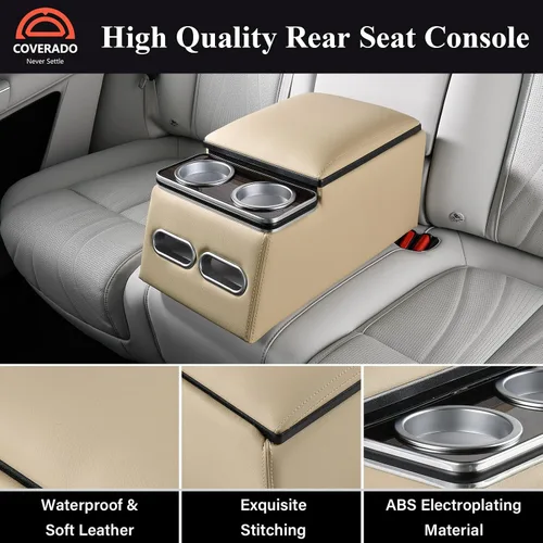 Miniatura 3 de Coverado - Organizador de consola central para auto, consolas universales para asiento trasero, organizador y almacenamiento para asiento
