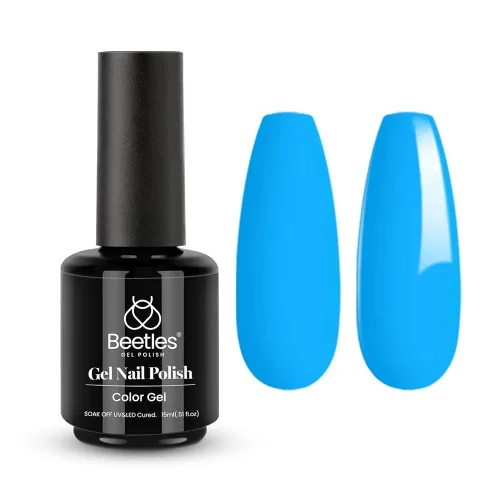 Miniatura 9 de Beetles - Esmalte de uñas en gel azul brillante, 1 unidad de 0.5 onzas, esmalte de uñas en gel para remojar, arte de uñas, manicura en salón o en D