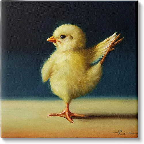 Stupell Industries Yoga Chicks Birds of Paradise posan animales divertidos, diseño de Lucia Heffernan, arte de pared, 17 x 17 pulgadas, color