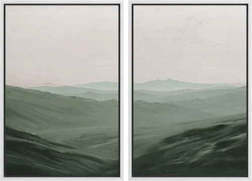 Miniatura 148 de SIGNWIN Lienzo enmarcado para pared, juego de arte sereno de paisaje de pantanos, ilustración rústica, arte moderno, minimalismo, decorativo