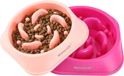 Miniatura 8 de MateeyLife - Cuencos de alimentación lenta, antiasfixia, tipo rompecabezas, interactivos, antideslizantes, para detener la hinchazón, para perros